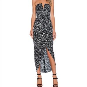 Shona Joy V Bustier Draped Maxi Dress